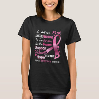 Camiseta Uso Cáncer De Mama Rosa Para Promover El Cáncer De