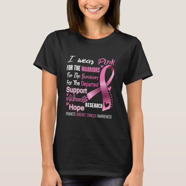 Camiseta Uso Cáncer De Mama Rosa Para Promover El Cáncer De (Anverso)