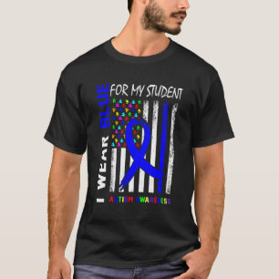 Camiseta Uso Cinta Azul Para Mi Estudiante Conciencia Del A