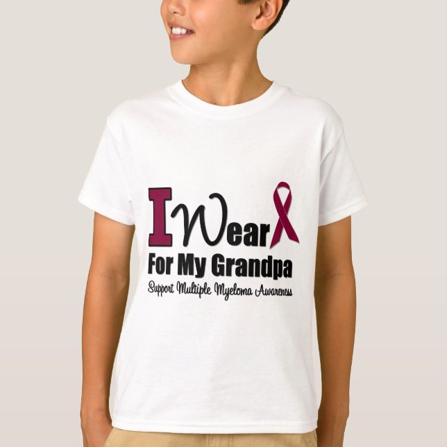 Camiseta Uso Cinta De Borgoña Para Mi Abuelo (Anverso)