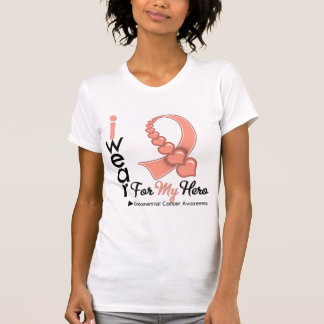 Camiseta Uso Cinta De Cáncer Endometrial Para Mi Héroe
