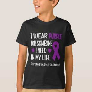 Camiseta Uso Cinta Morada Cinta Pancreática Cáncer Fig