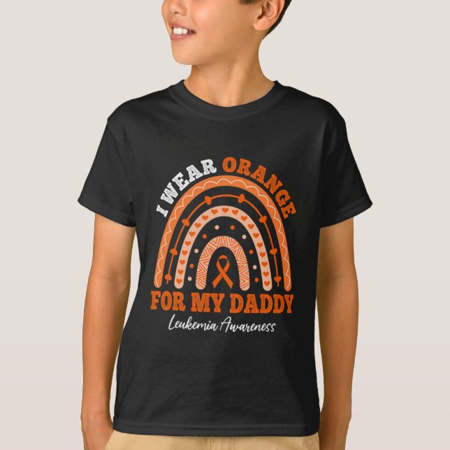 Camiseta Uso Cinta Naranja Para Papi Conciencia De La Leuce (Anverso)