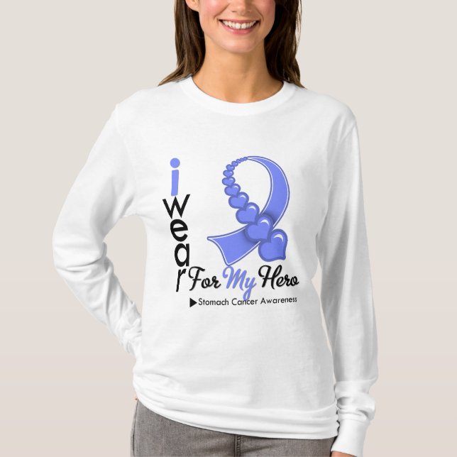 Camiseta Uso Cinta Periwinkle Para Mi Héroe (Anverso)