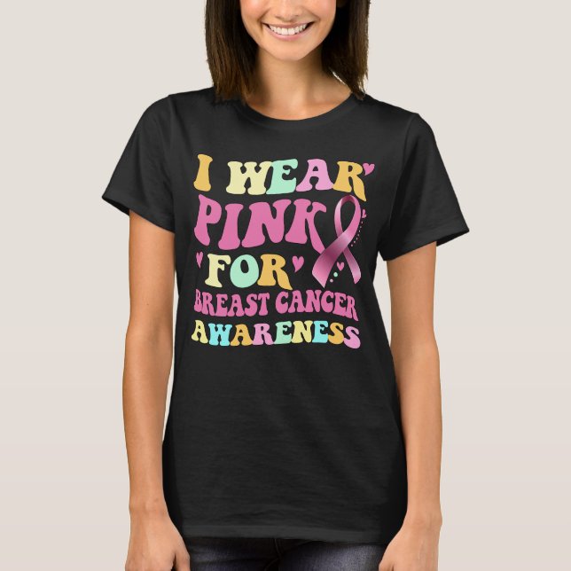 Camiseta Uso cinta rosada para la sensibilización sobre el  (Anverso)