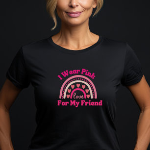 Camiseta Uso Conciencia Sobre El Cáncer De Mama Rosa