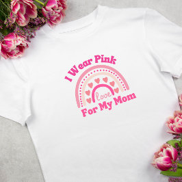Camiseta Uso Conciencia Sobre El Cáncer De Mama Rosa