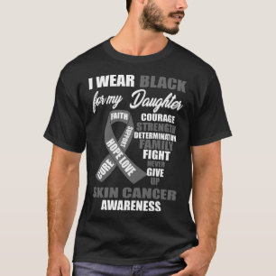 Camiseta Uso Conciencia sobre el cáncer de piel negra