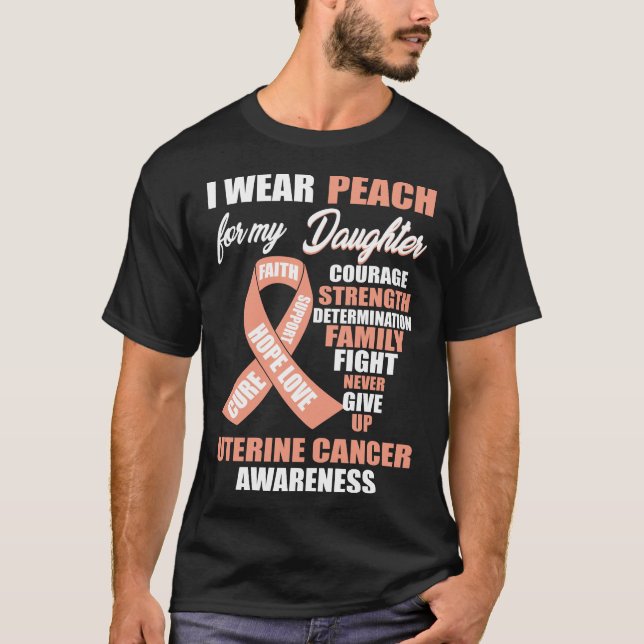 Camiseta Uso Conciencia Sobre El Cáncer Uterino De Peach (Anverso)
