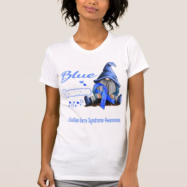 Camiseta Uso Conciencia Sobre El Síndrome De Guillain Azul  (Anverso)