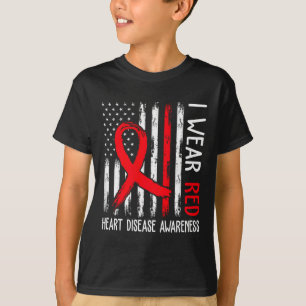 Camiseta Uso Conciencia Sobre Enfermedades Del Corazón Rojo