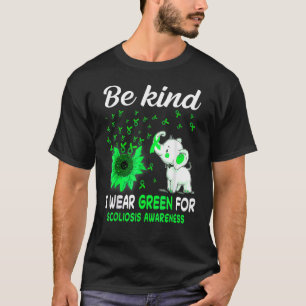Camiseta Uso Conciencia sobre la escoliosis verde