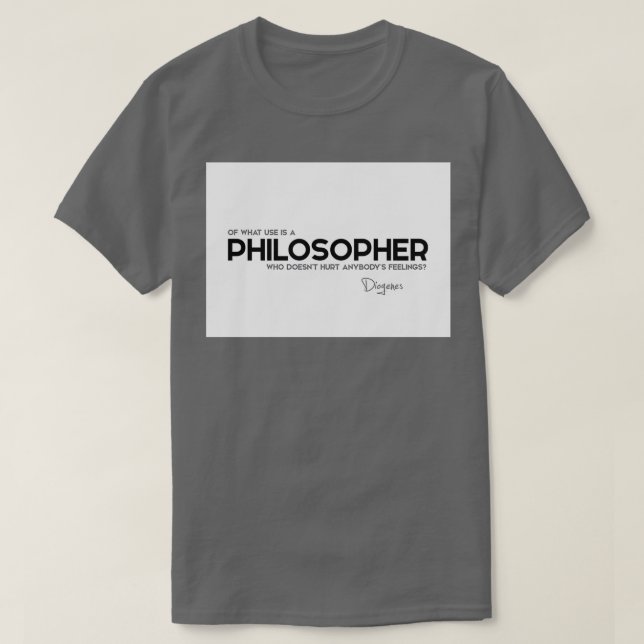 Camiseta uso de diógenes filosóficos (Diseño del anverso)