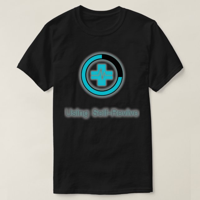 Camiseta Uso de la autorecuperación en el estilo de zona de (Diseño del anverso)