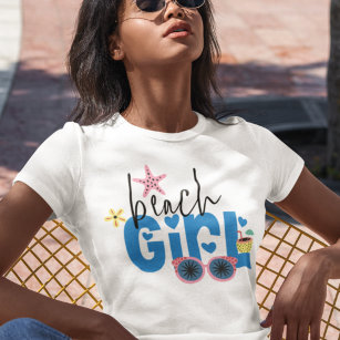Camiseta Uso de vacaciones de moda en Chica de playa
