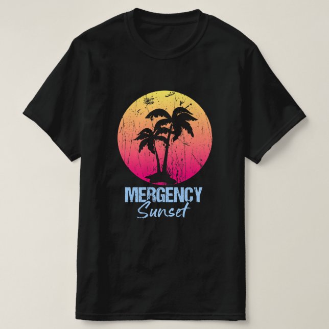 Camiseta Uso de Vintage Malibu Sunset (Diseño del anverso)