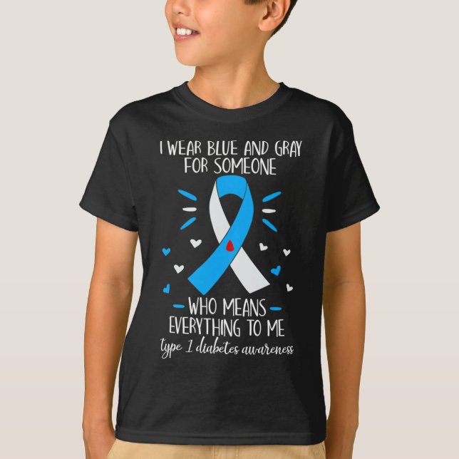Camiseta Uso Dia de Concienciación sobre la Diabetes de Tip (Anverso)