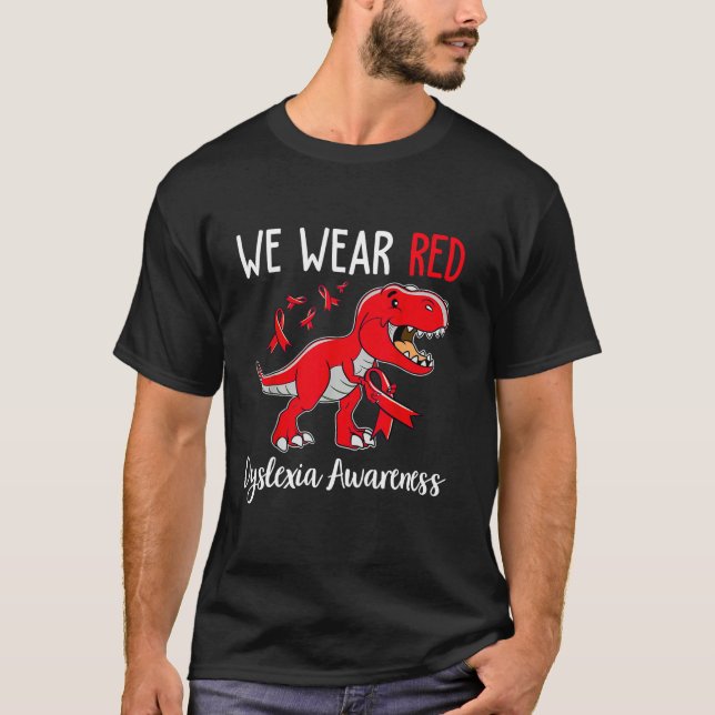 Camiseta Uso Dilexia Roja Mes De Concienciación Dyslexia Di (Anverso)