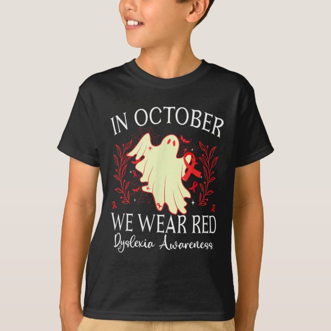 Camiseta Uso Dislexia Roja Mes De Conciencia Dyslexia 2 (Anverso)