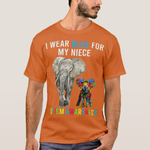 Camiseta Uso el azul para los elefantes de mi sobrina, el a