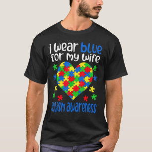 Camiseta Uso el azul para mi esposa Autism Awareness Day At