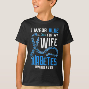 Camiseta Uso el azul para mi esposa Conciencia sobre la dia