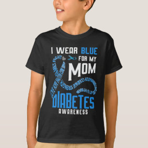 Camiseta Uso el azul para mi mamá Conciencia sobre la diabe