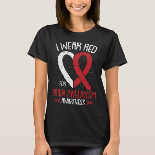 Camiseta Uso El Rojo Para El Cerebro Aneurysm Awareness War