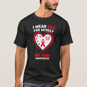 Camiseta Uso el rojo para mi propia conciencia sobre el VIH