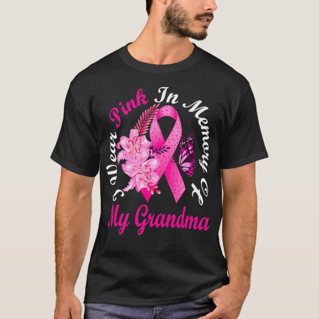 Camiseta Uso El Rosa En Memoria Del Cáncer De Mama De Mi Ab (Anverso)