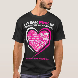 Camiseta Uso El Rosa En Memoria Del Cáncer De Mama De Mi Ab