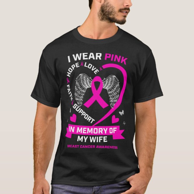 Camiseta Uso El Rosa En Memoria Del Cáncer De Mama De Mi Es (Anverso)