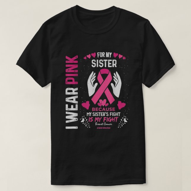 Camiseta Uso El Rosa Para El Cáncer De Mama De La Cinta De  (Diseño del anverso)