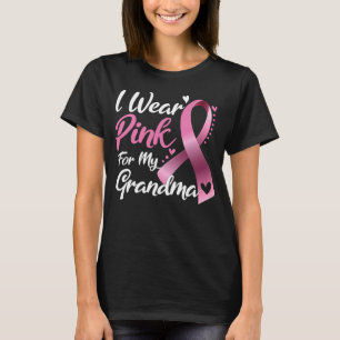 Camiseta Uso El Rosa Para El Cáncer De Mama De Mi Abuela