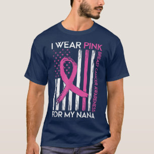 Camiseta Uso El Rosa Para Mi Abuela Nana De Cáncer De Mama