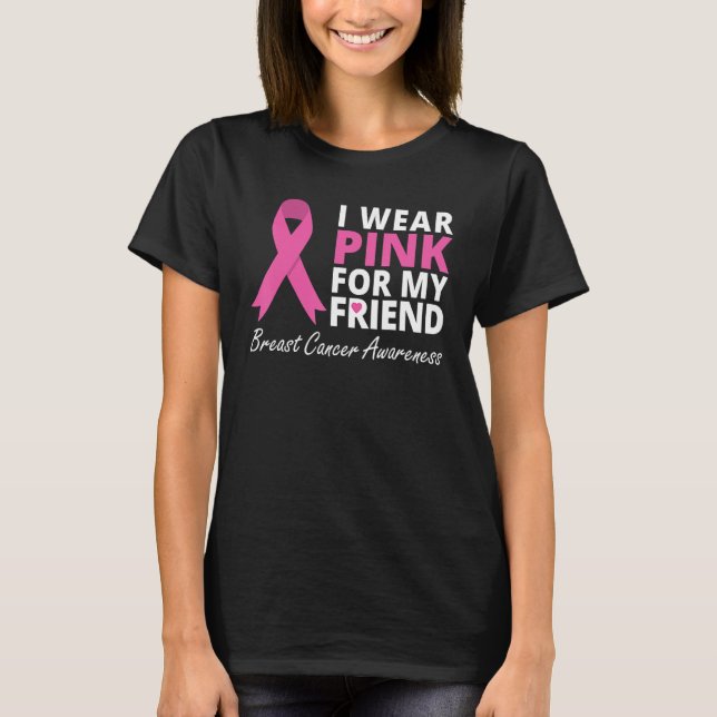 Camiseta Uso El Rosa Para Mi Amigo Cinta De La Familia De A (Anverso)