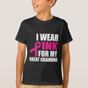Camiseta Uso El Rosa Para Mi Gran Abuela De Cáncer De Mama