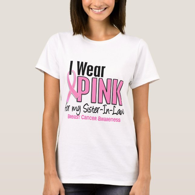 Camiseta Uso El Rosa Para Mi Hermana 10 Cáncer De Mama (Anverso)