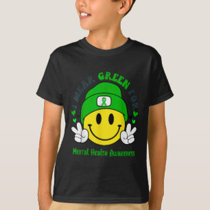 Camiseta Uso El Verde Para Concienciar Sobre La Salud Menta