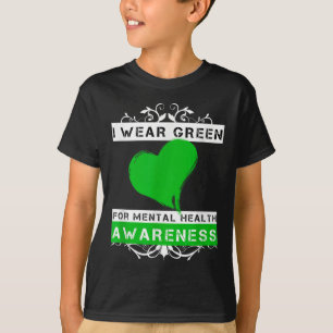 Camiseta Uso El Verde Para Concienciar Sobre La Salud Menta