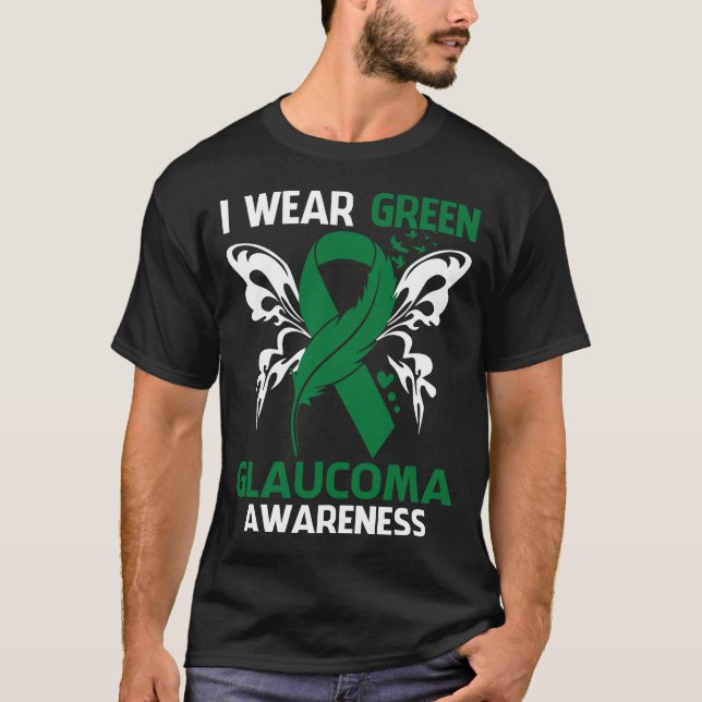 Camiseta Uso El Verde Para La Conciencia De GLAUCOMA (Anverso)