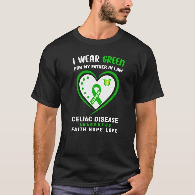 Camiseta Uso El Verde Para Mi Padre De Derecho Enfermedad C (Anverso)