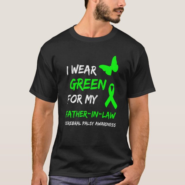 Camiseta Uso El Verde Para Mi Padre De Derecho La Parálisis (Anverso)