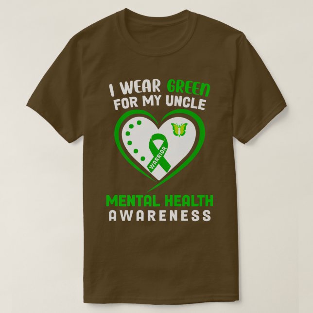 Camiseta Uso El Verde Para Mi Tío - Avisos De Salud Mental (Diseño del anverso)
