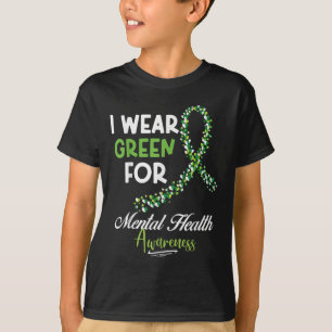 Camiseta Uso Green Para Concienciación Sobre Salud Mental R