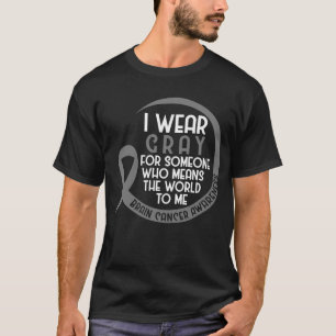 Camiseta Uso Gris Para Alguien Cinta Gris De Tumor Cerebral