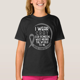 Camiseta Uso Gris Para Alguien Cinta Gris De Tumor Cerebral