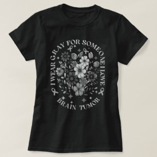 Camiseta Uso Gris Para Alguien Que Amo El Tumor Cerebral