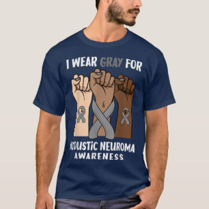 Camiseta Uso Gris Para Concienciación Sobre Neuroma Acústic