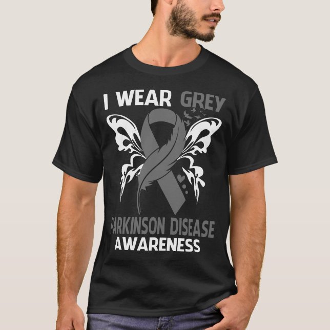 Camiseta Uso Gris Para Concienciar Sobre La Enfermedad De P (Anverso)